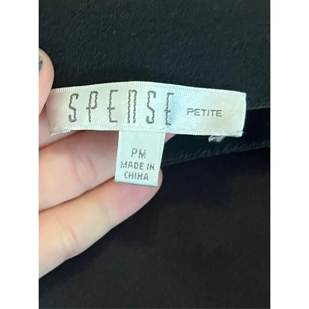 Spense black a-line slip on skirt size medium petite.